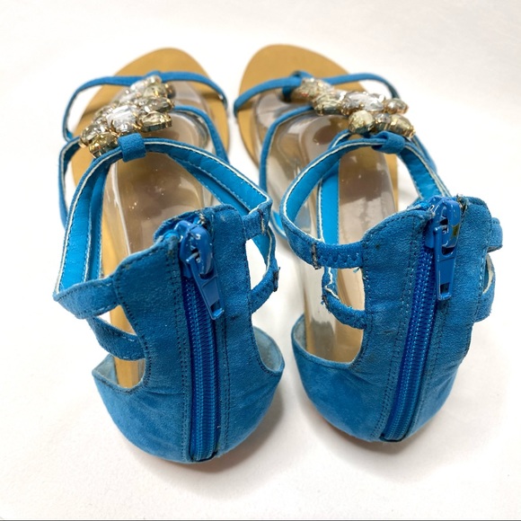 MODERN RUSH blue rhinestone sandals ✨💙 - Picture 3 of 12